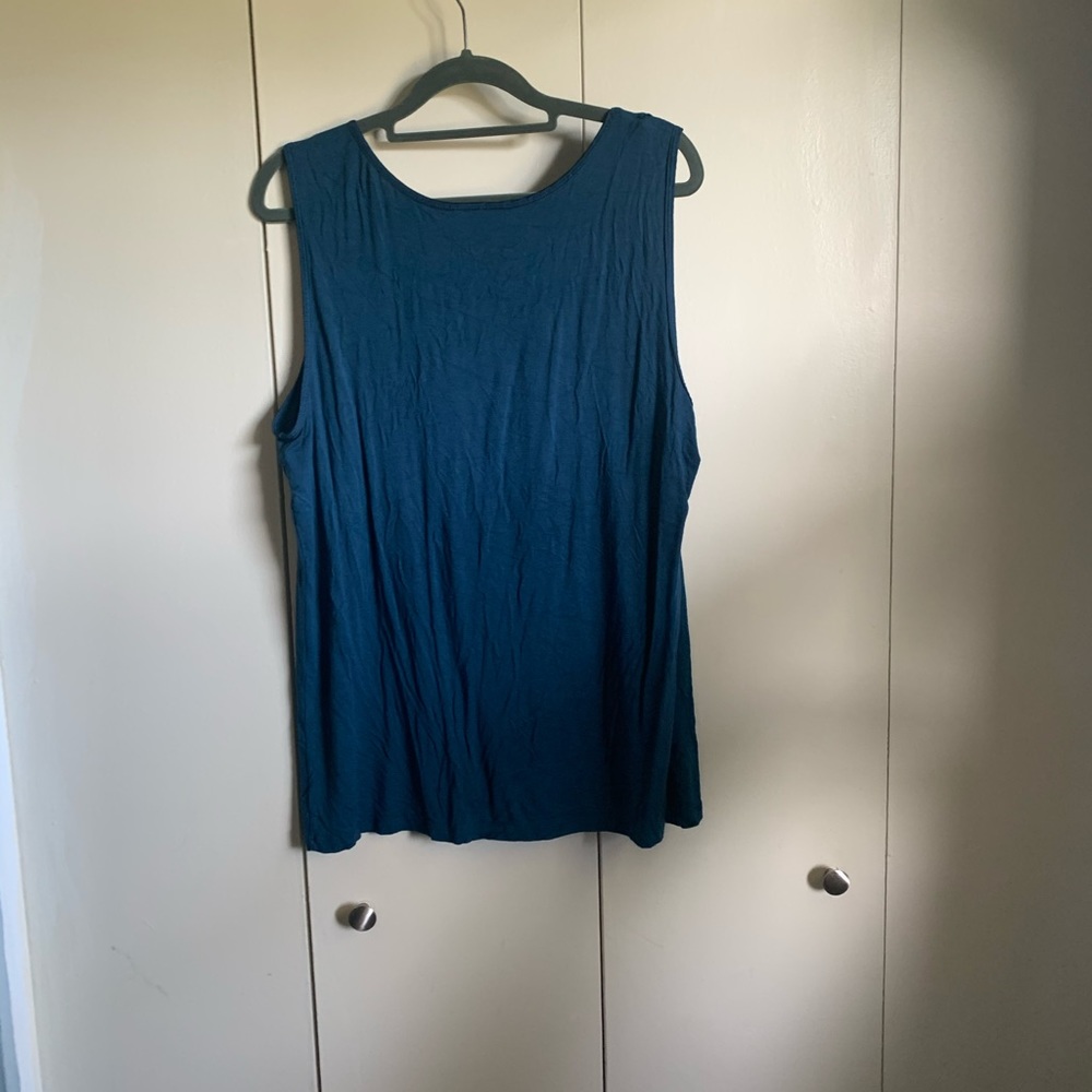 Blue Tank with Ruffles - Picture 2 of 3